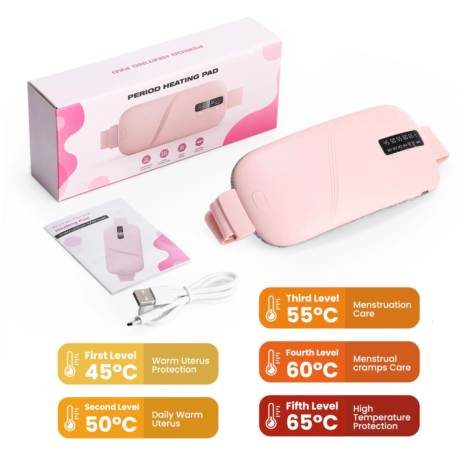 Cozelle period relief belt pink