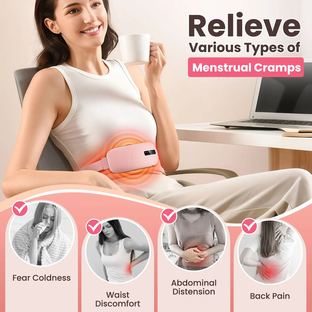 Cozelle heating belt worn under clothes